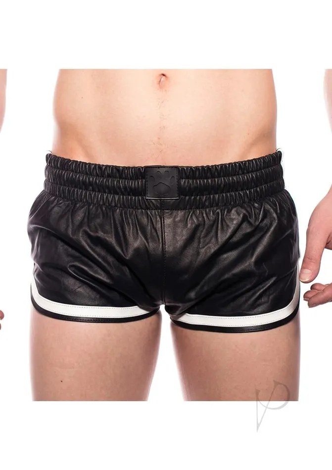 Prowler Red Anal Prowler RED Leather Sport Shorts Medium BlackWhite