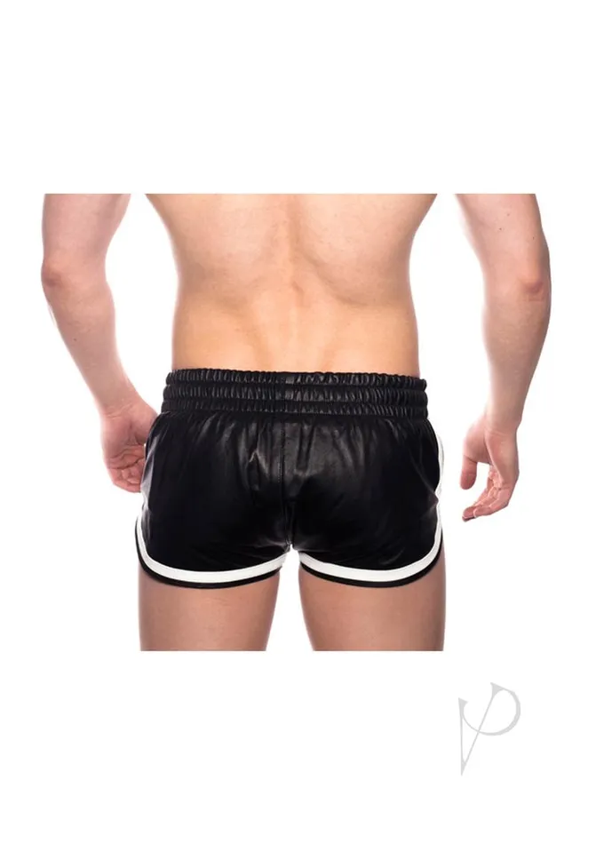 Prowler Red Anal Prowler RED Leather Sport Shorts Medium BlackWhite