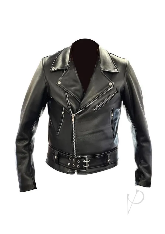 Prowler RED Police Leather Jacket Large Black Prowler Red Restraints