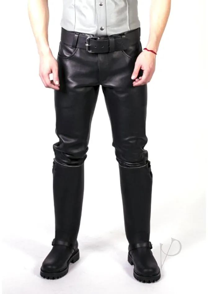 Prowler Red Restraints Prowler RED Leather Jeans 36in Black