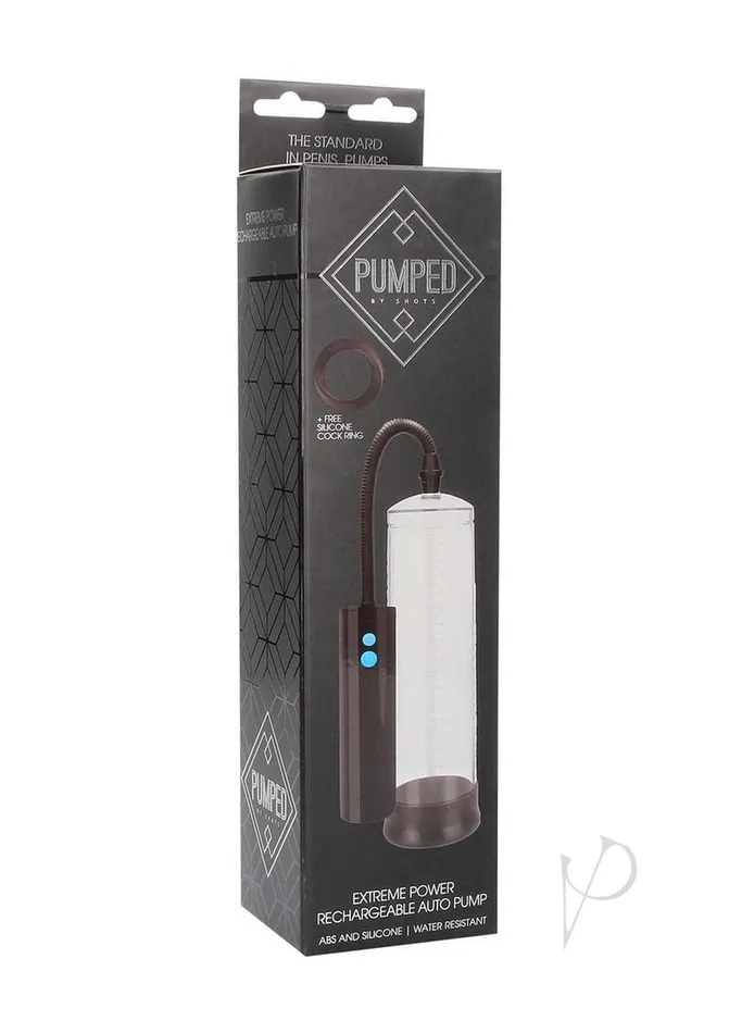 Pumped Male Sex Toys Pumped Extreme Power Rechargeable Auto Pump Clear