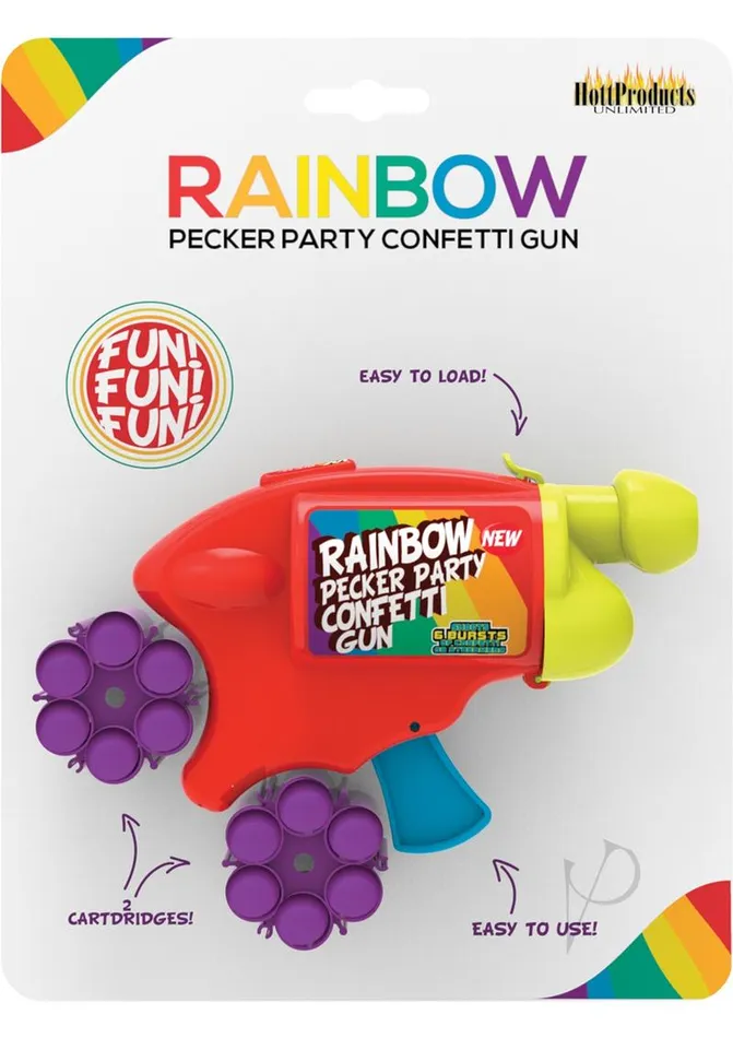 Rainbow Female Sex Toys Rainbow Pecker Confetti Gun with 2 Multicolor Confetti Cartridges Rainbow Female Sex Toys Rainbow Pecker Confetti Gun with 2 Multicolor Confetti Cartridges