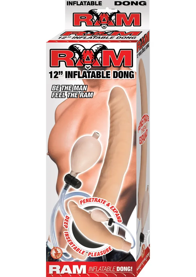 Ram Dildos Ram Inflatable Latex Dildo 12in Vanilla