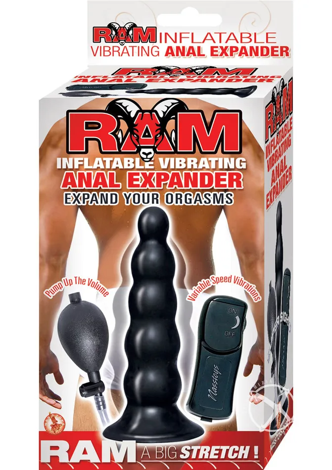 Ram Inflatable Vibrating Anal Expander Butt Plug with Wired Remote Control Black Ram Anal Ram Inflatable Vibrating Anal Expander Butt Plug with Wired Remote Control Black Ram Anal