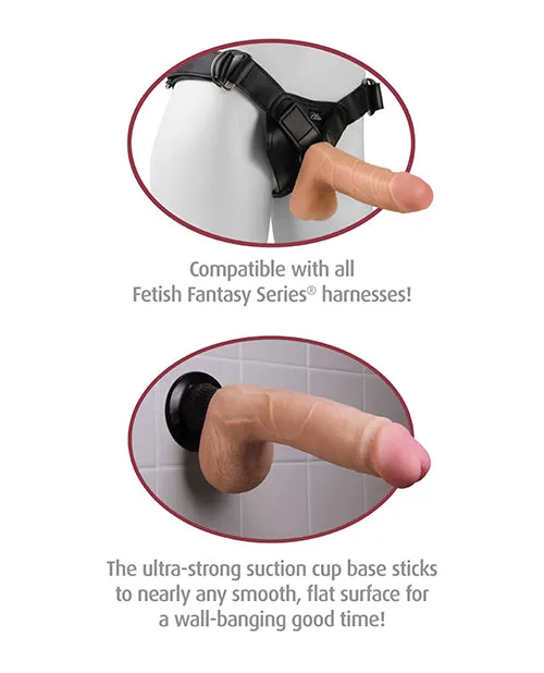 Real Feel Deluxe No 7 Wallbanger Vibrating Dildo with Balls 9in Vanilla Real Feel Deluxe Dildos