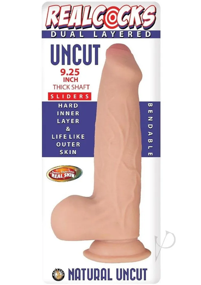 Realcocks Dual Layered Uncut Slider Thick Shaft Dildo 925in Vanilla Realcocks Dildos Realcocks Dual Layered Uncut Slider Thick Shaft Dildo 925in Vanilla Realcocks Dildos