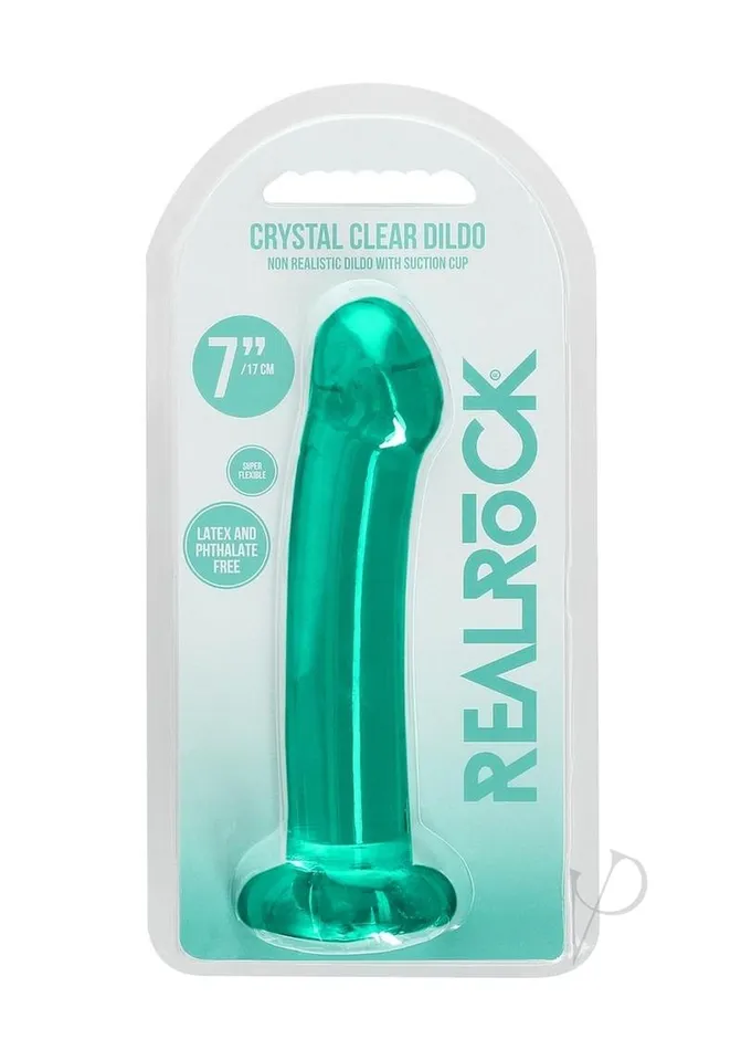 RealRock Crystal Clear Dildo with Suction Cup 67in Real Rock Female Sex Toys RealRock Crystal Clear Dildo with Suction Cup 67in Real Rock Female Sex Toys