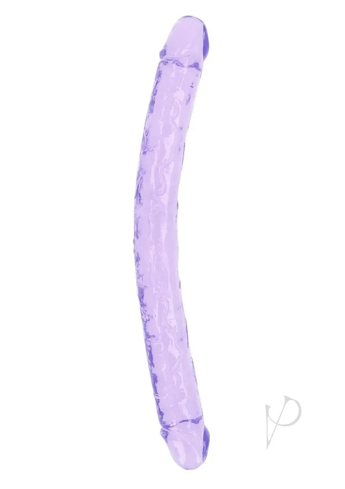 RealRock Crystal Clear Double Dong 18in Purple Real Rock Dildos