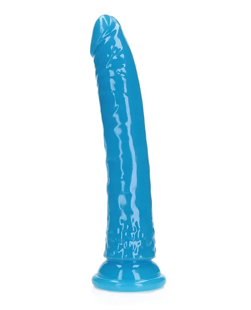 Realrock Dildos Shots RealRock 10 Slim Dildo Glow in the Dark Neon Blue Realrock Dildos Shots RealRock 10 Slim Dildo Glow in the Dark Neon Blue
