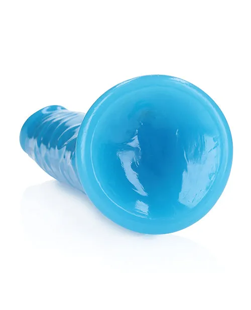 Realrock Dildos Shots RealRock 10 Slim Dildo Glow in the Dark Neon Blue Realrock Dildos Shots RealRock 10 Slim Dildo Glow in the Dark Neon Blue