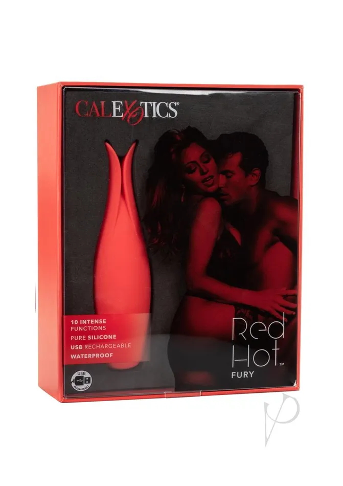 Red Hot Fury Rechargeable Silicone Vibrator with Clitoral Stimulation Red Red Hot Female Sex Toys Red Hot Fury Rechargeable Silicone Vibrator with Clitoral Stimulation Red Red Hot Female Sex Toys