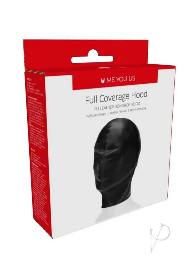 Restraints Me You Us ME YOU US Full Coverage Hood PU Leather Bondage Hood Black Restraints Me You Us ME YOU US Full Coverage Hood PU Leather Bondage Hood Black