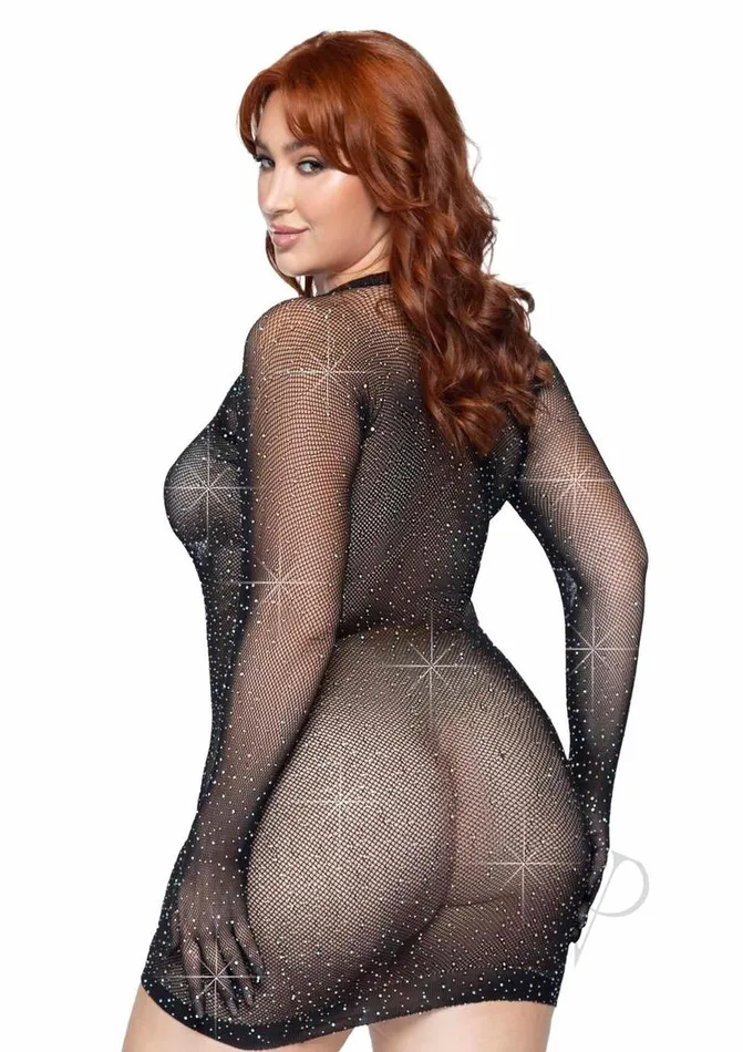 Rhinestone Fishnet Gloved Mini Dress 1X2X Black Leg Avenue Anal Rhinestone Fishnet Gloved Mini Dress 1X2X Black Leg Avenue Anal