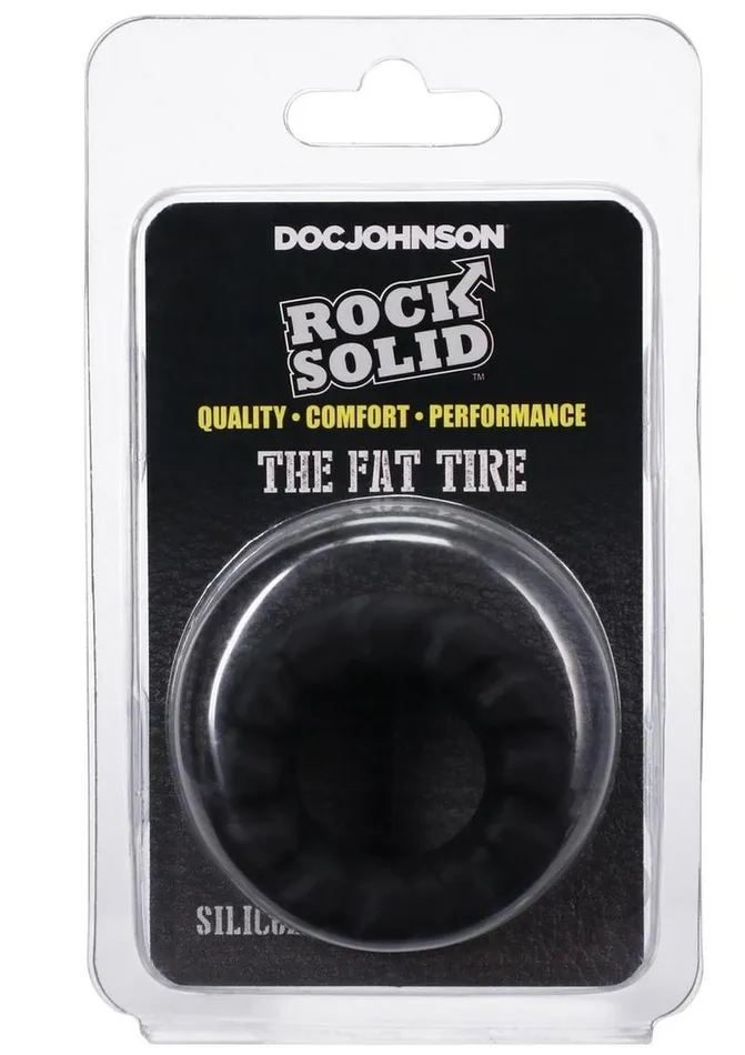 Rock Solid Male Sex Toys Rock Solid Fat Tire Silicone Cock Ring Black