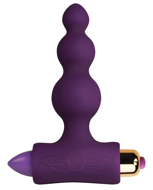 Rocks Off Petite Sensations Bubbles Silicone Vibrating Butt Plug Purple Anal