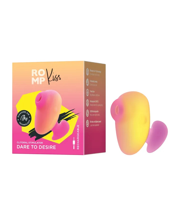 Romp Female Sex Toys Romp Kiss Rechargeable Silicone Clitoral Stimulator YellowPink Romp Female Sex Toys Romp Kiss Rechargeable Silicone Clitoral Stimulator YellowPink