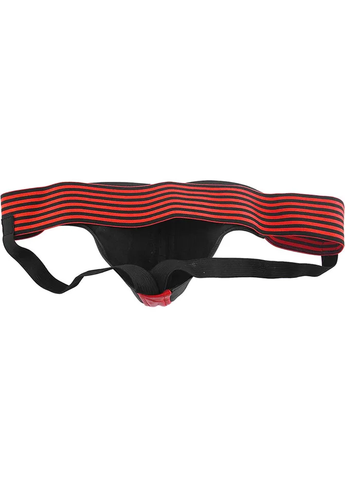 Rouge Leather Jock Strap Xtra Large RedBlack Rouge Restraints