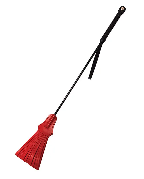 Rouge Restraints Rouge Tasselled Leather Riding Crop RedBlack Rouge Restraints Rouge Tasselled Leather Riding Crop RedBlack