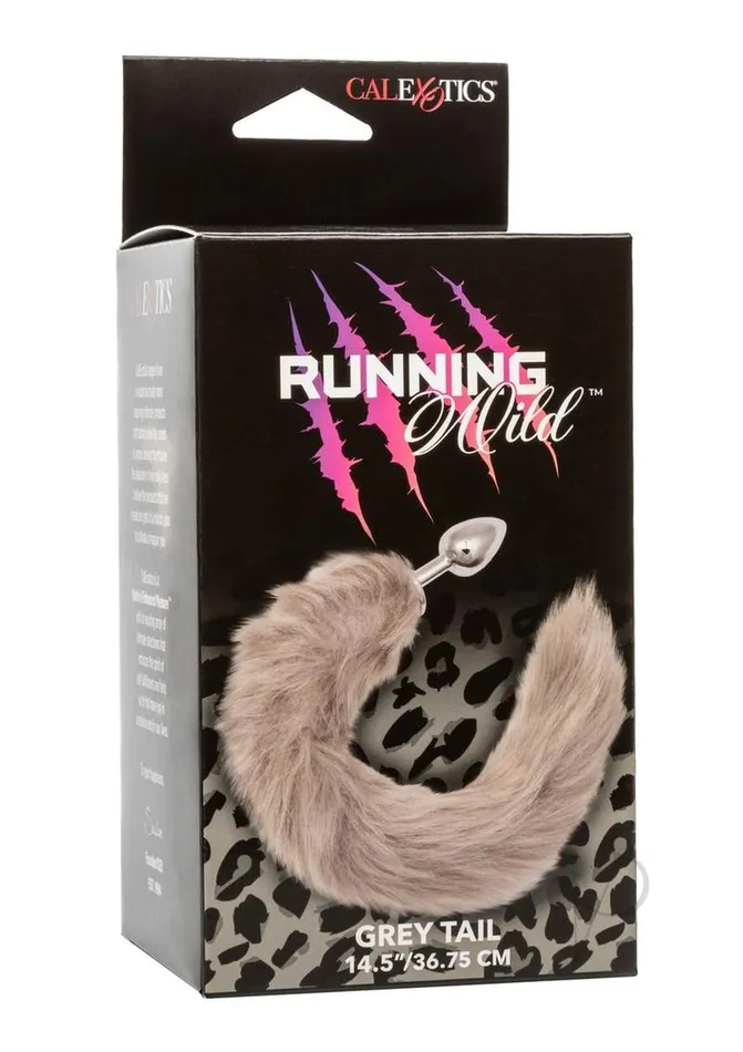Running Wild Male Sex Toys Running Wild Grey Tail Faux Fur Tail and Metallic Anal Plug Grey Running Wild Male Sex Toys Running Wild Grey Tail Faux Fur Tail and Metallic Anal Plug Grey