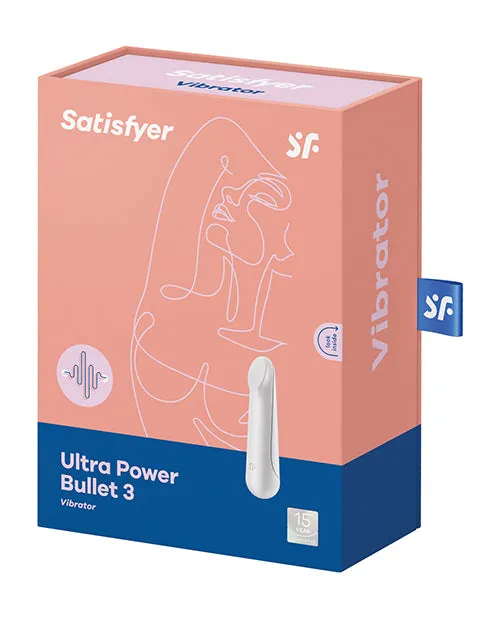 Satisfyer Female Sex Toys Satisfyer Ultra Power Bullet 3 Rechargeable Silicone Bullet Vibrator White