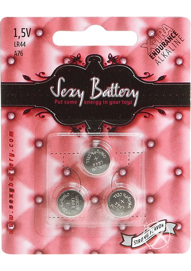 Sexy Battery Enhancers Sexy Battery Xtra Endurance Alkaline Batteries LR44 A76 15V 3 Pack