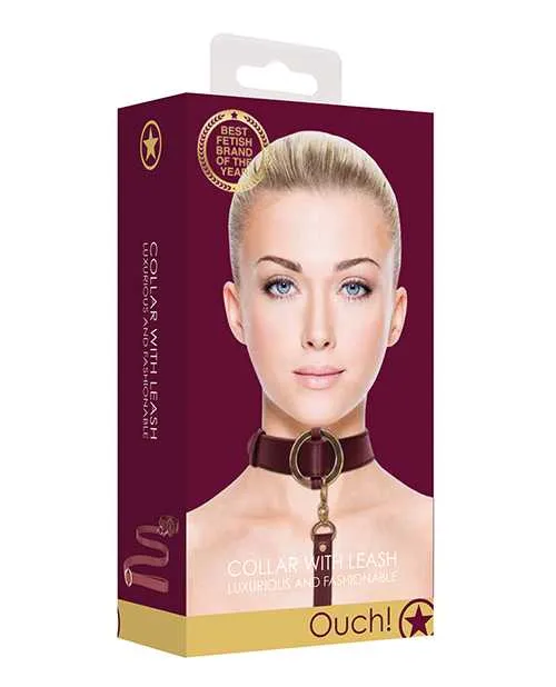 Shots Ouch Halo Collar wLeash Burgundy Ouch Dildos Shots Ouch Halo Collar wLeash Burgundy Ouch Dildos