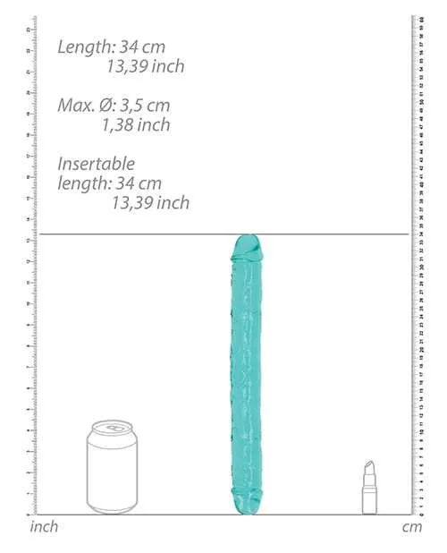 Shots RealRock Crystal Clear 13 Double Dildo Turquoise Realrock Dildos Shots RealRock Crystal Clear 13 Double Dildo Turquoise Realrock Dildos