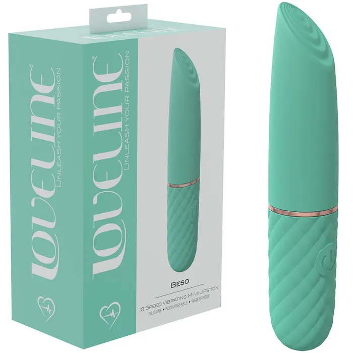 Shots Toys LOVELINE Beso Green Mini Lipstick Vibrator Female Sex Toys