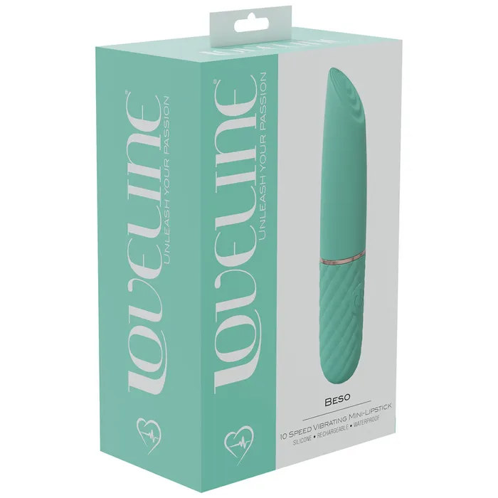 Shots Toys LOVELINE Beso Green Mini Lipstick Vibrator Female Sex Toys