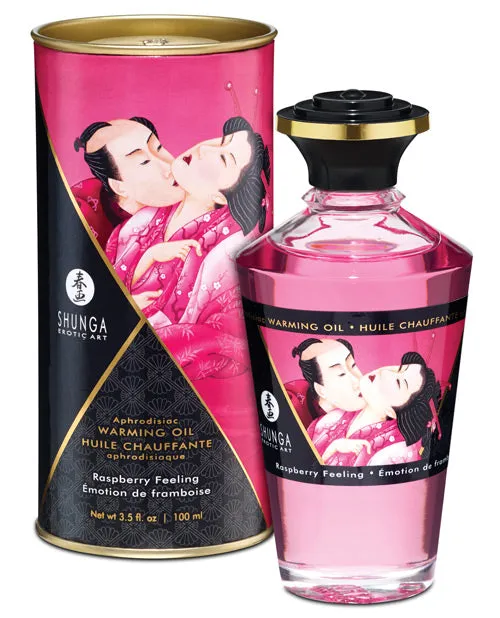 Shunga Female Sex Toys Shunga Warming Oil 35 oz Raspberry Feeling