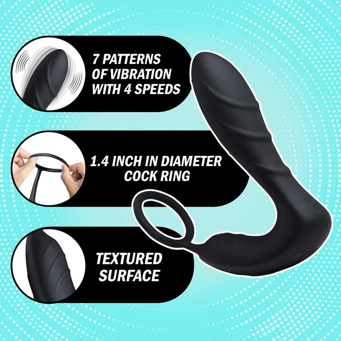 Silicone Prostate Vibrator and Strap with Remote Control Under Control Female Sex Toys