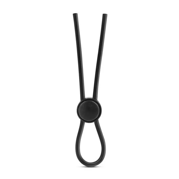 SimpleeDiscreet Male Sex Toys Stay Hard Silicone Loop Cock Ring Black