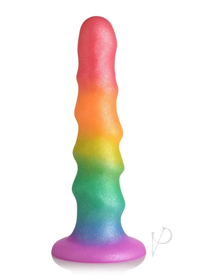 Simply Sweet Zigzag Silicone Rainbow Dildo Simply Sweet Dildos