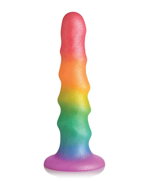 Simply Sweet Zigzag Silicone Rainbow Dildo Simply Sweet Dildos