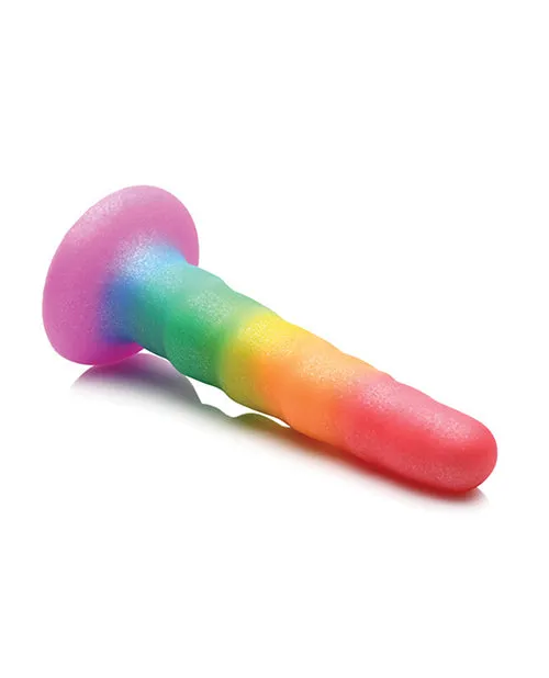 Simply Sweet Zigzag Silicone Rainbow Dildo Simply Sweet Dildos