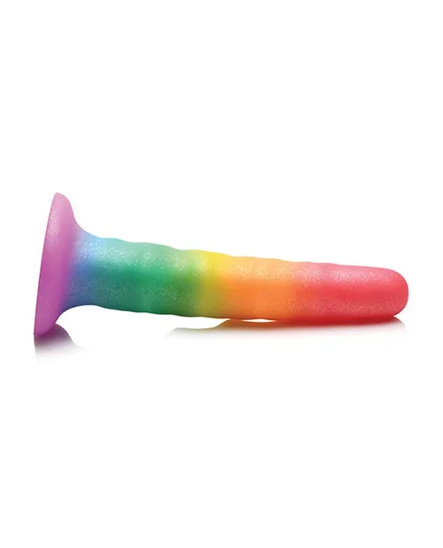 Simply Sweet Zigzag Silicone Rainbow Dildo Simply Sweet Dildos