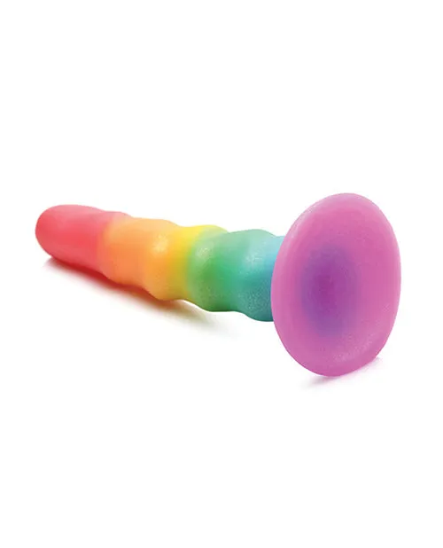 Simply Sweet Zigzag Silicone Rainbow Dildo Simply Sweet Dildos