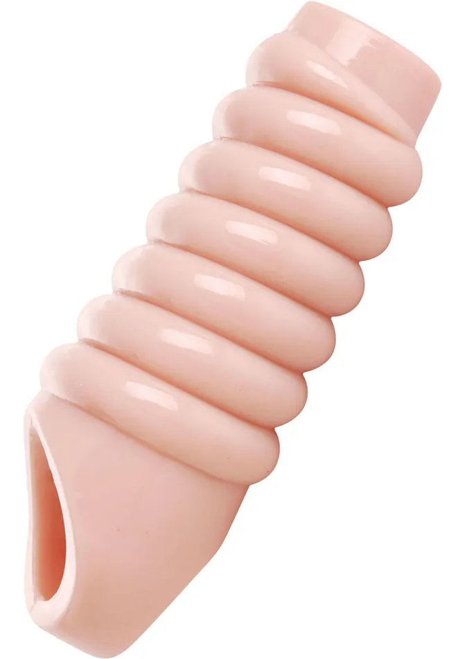 Size Matters Male Sex Toys Size Matters Really Ample Ribbed Penis Enhancer Sheath Vanilla