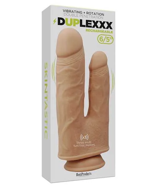 Skinsations Duplexx Vibrating Rotating Double Dildo Flesh Skinsations Dildos Skinsations Duplexx Vibrating Rotating Double Dildo Flesh Skinsations Dildos