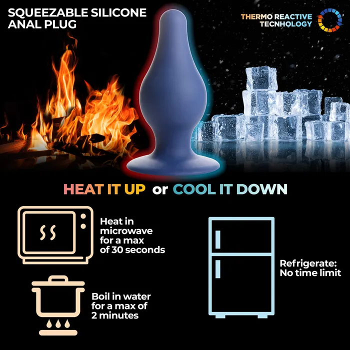 SqueezeIt Male Sex Toys Squeezable Tapered Anal Plug