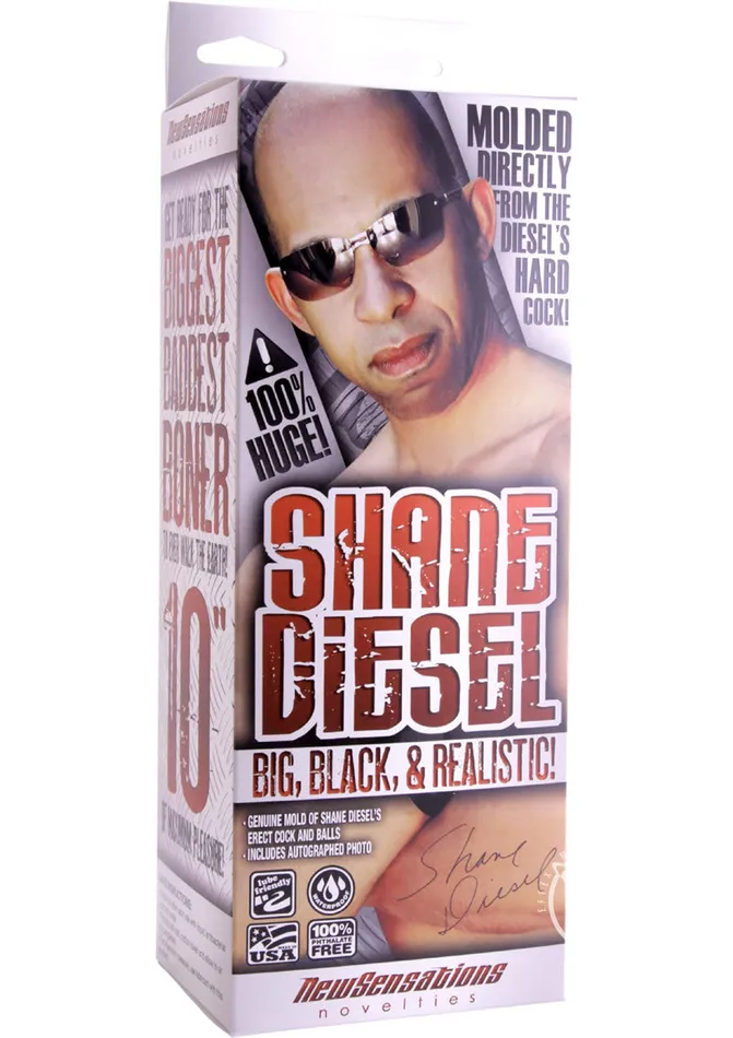 Star Power Shane Diesel Big Black and Realistic Dildo with Balls 10in Chocolate Female Sex Toys Star Power Shane Diesel Big Black and Realistic Dildo with Balls 10in Chocolate Female Sex Toys