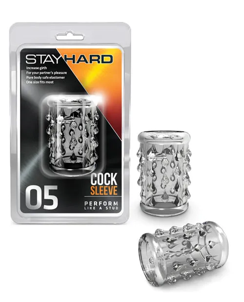 Stay Hard Dildos Stay Hard Cock Sleeve 05 Clear