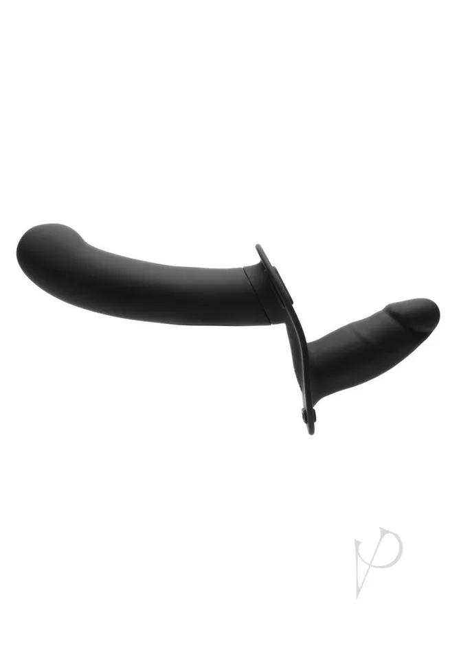 Strap U 28x Rechargeable Silicone 28X Double Dildo with Harness and Remote Control Black Strap U Female Sex Toys