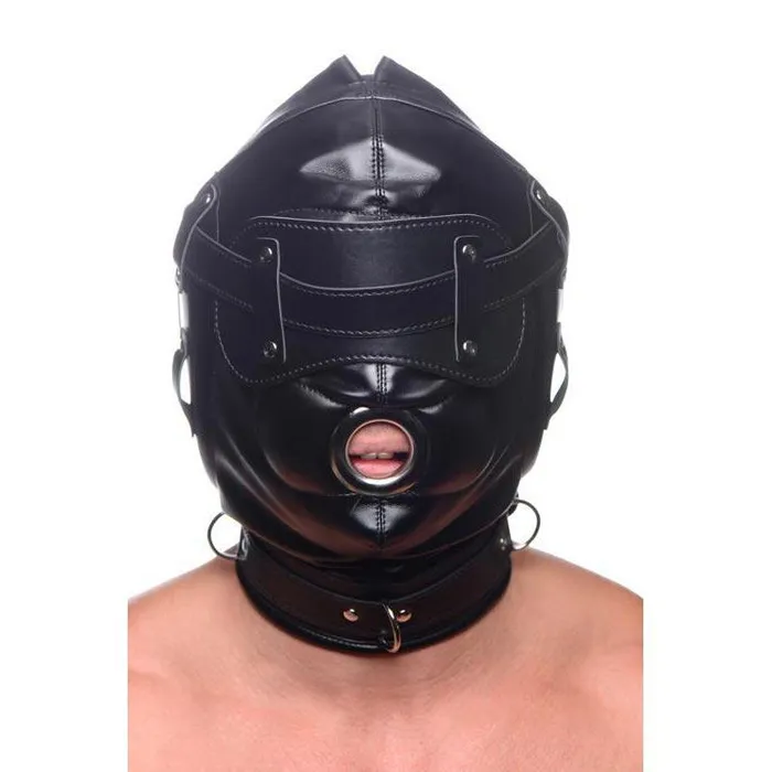 Strict Bondage Hood with Penis Gag Male Sex Toys
