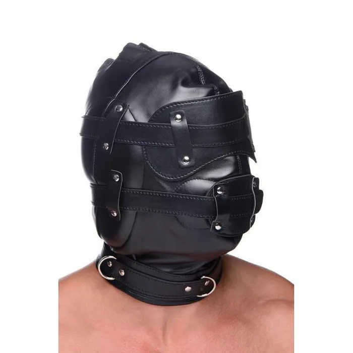 Strict Bondage Hood with Penis Gag Male Sex Toys