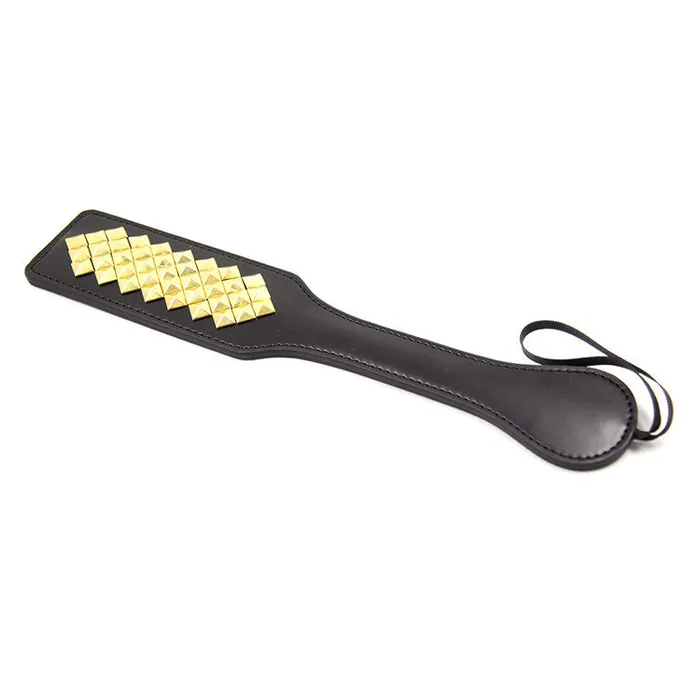 Strict Leather Black Spanking Paddle Studded Gold Wild Night Fantasies Anal