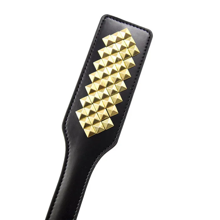 Strict Leather Black Spanking Paddle Studded Gold Wild Night Fantasies Anal