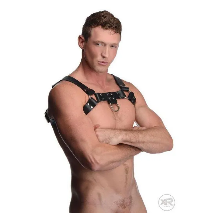 Strict Leather English Bull Dog Harness with Cock Strap Female Sex Toys