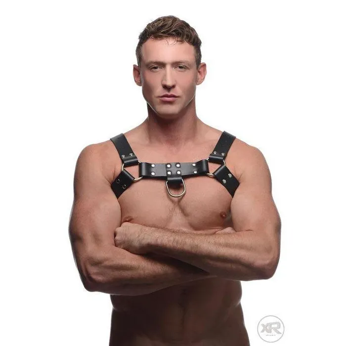 Strict Leather English Bull Dog Harness with Cock Strap Female Sex Toys