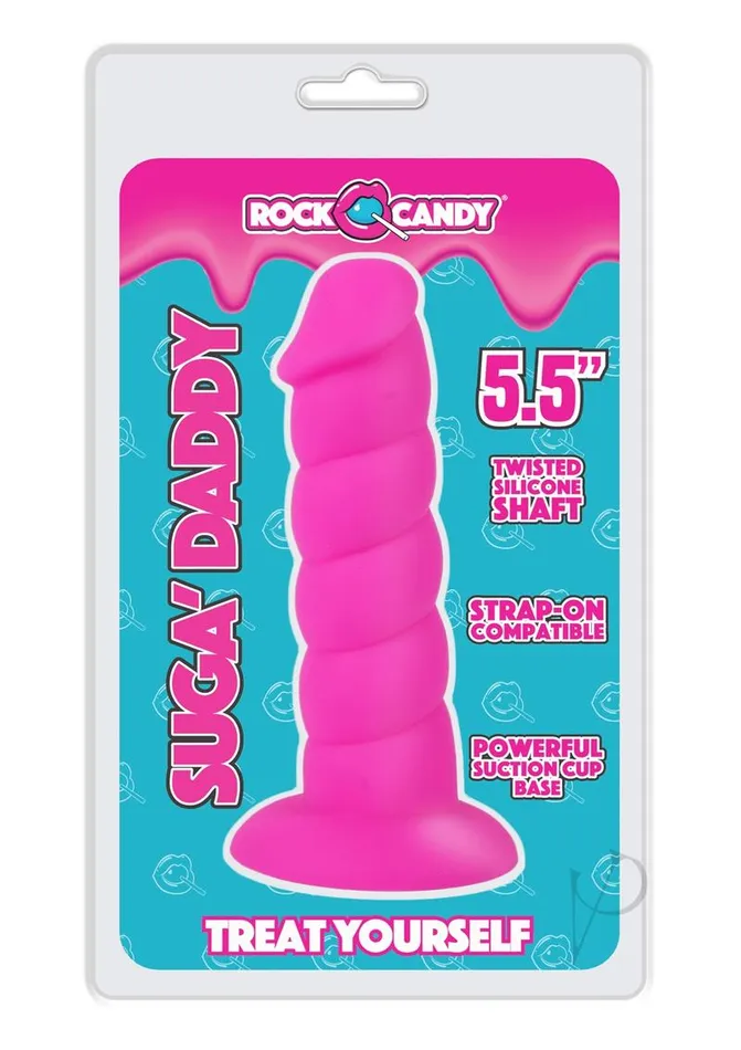 Suga Daddy Silicone Dildo 55in Pink Rock Candy Toys Dildos